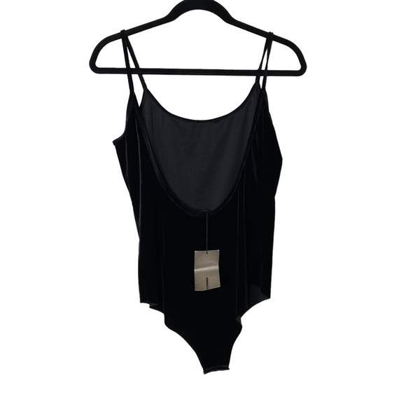 Zara Black Velvet Bodysuit - Picture 3 of 5